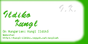 ildiko kungl business card
